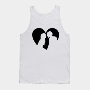 Beautiful couple love feel Heart Tank Top